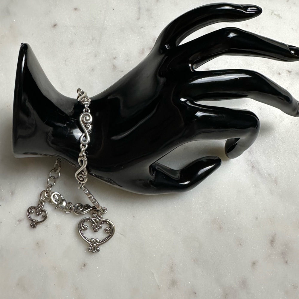 Brighton Silver Heart Charm Bracelet